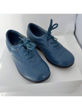 Dr Scholl's Women Blue Oxford Lace-up Shoes Sz 6.5 W